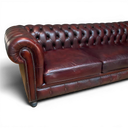 Original Old Boot Judge Chesterfield Sofa – Vintage Dark Tan Leather Sofa