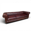 Original Old Boot Judge Chesterfield Sofa – Vintage Dark Tan Leather Sofa