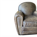 Vintage Halo Cigar Chair – Antiqued Olive Green Leather Armchair