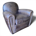 Vintage Halo Cigar Chair – Antiqued Olive Green Leather Armchair