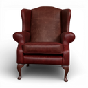 Denbigh British Wingback Armchair in Distressed Vintage Leather