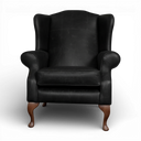 Denbigh British Wingback Armchair in Distressed Vintage Leather