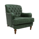 Handmade Vintage Leather Howie Button Back Armchair | British Made