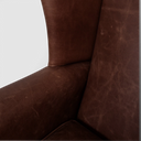 Denbigh British Wingback Armchair in Distressed Vintage Leather