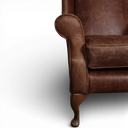 Denbigh British Wingback Armchair in Distressed Vintage Leather
