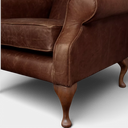 Denbigh British Wingback Armchair in Distressed Vintage Leather