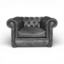 Alfie Handmade Chesterfield Armchair in Distressed Vintage Leather – British Made