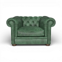 Alfie Handmade Chesterfield Armchair in Distressed Vintage Leather – British Made