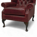 Berkley Vintage Leather Chesterfield Wingback Armchair | Handmade in Britain